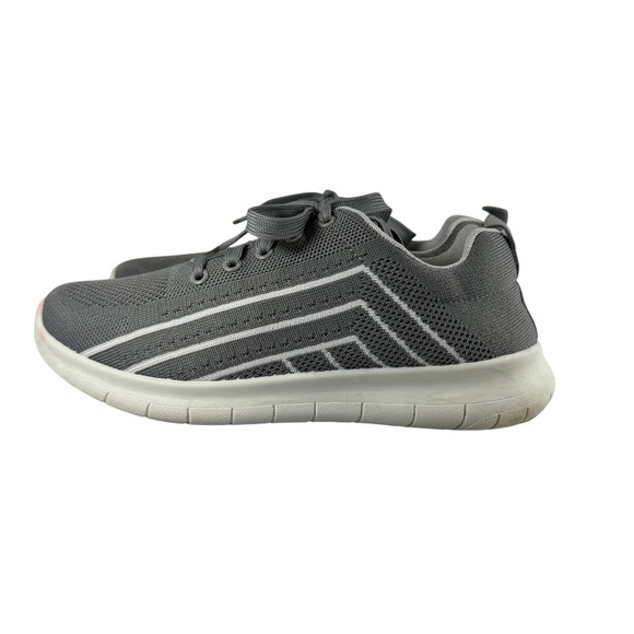 The Unbranded Brand Shoes - Womens Grey Knit Athletic Shoes Lace Up Comfort Sneakers Size 9M